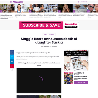 A complete backup of www.newidea.com.au/maggie-beers-announces-death-of-daughter-saskia