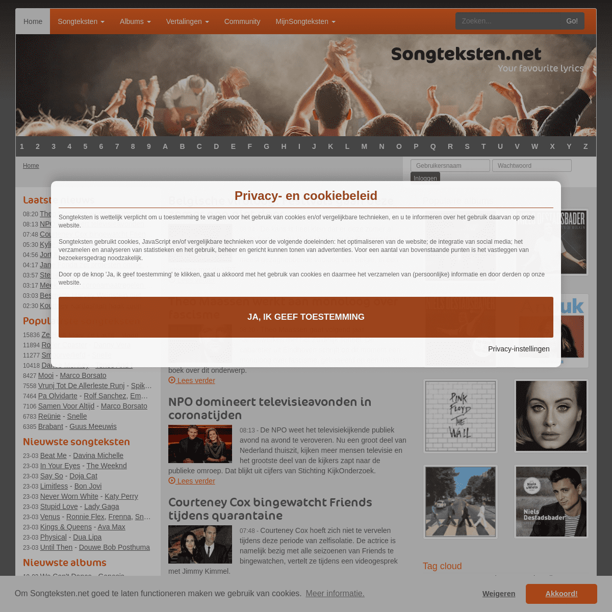A complete backup of songteksten.net