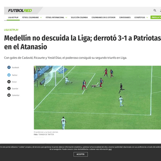 A complete backup of www.futbolred.com/futbol-colombiano/liga-aguila/medellin-vencio-a-patriotas-cronica-goles-y-calificaciones-