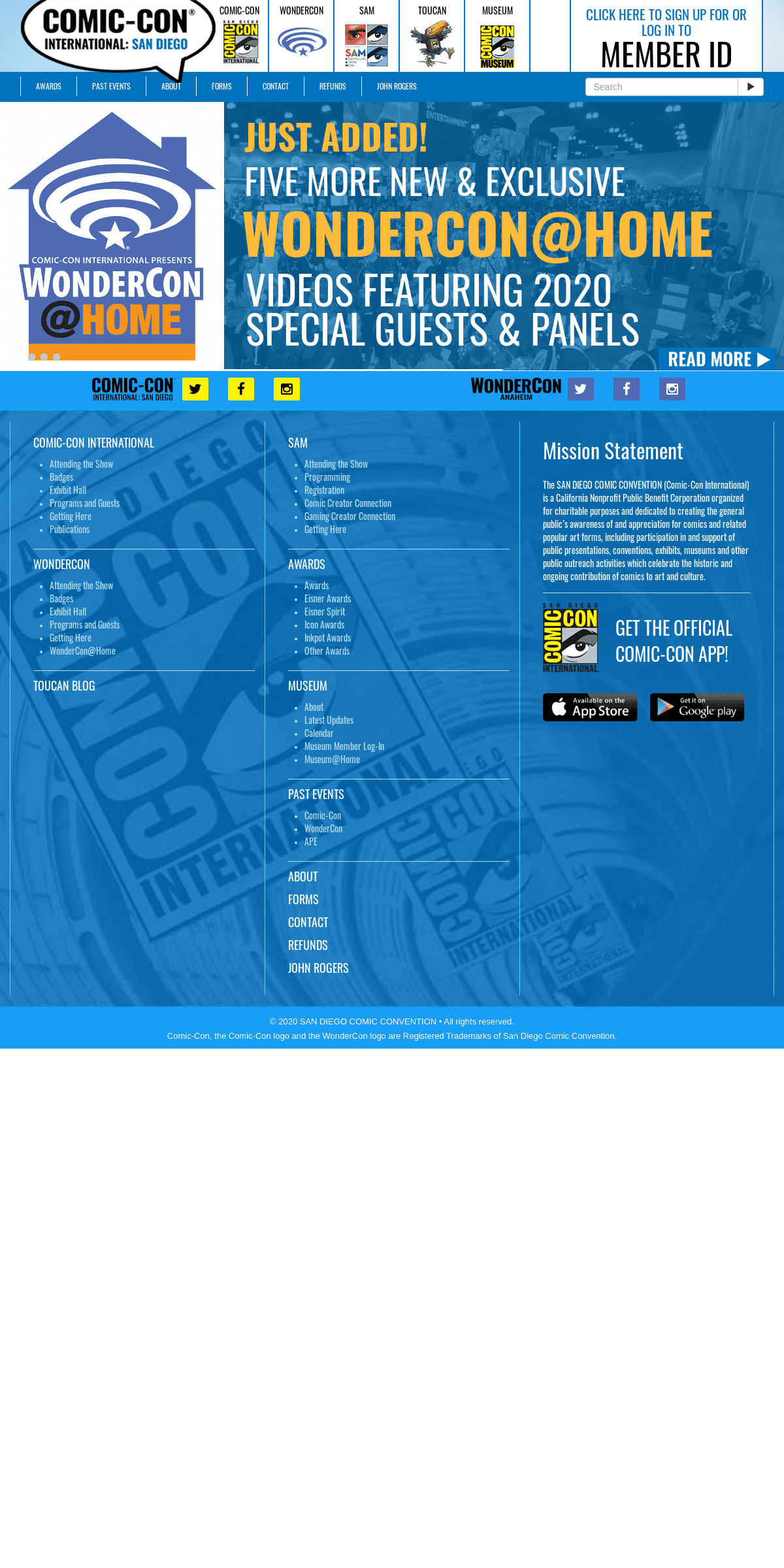 A complete backup of comic-con.org