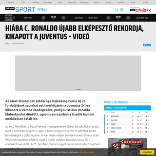 A complete backup of www.origo.hu/sport/futball/20200208-labdarugas-olasz-foci-serie-a-hellas-verona-juventus-osszefoglalo.html