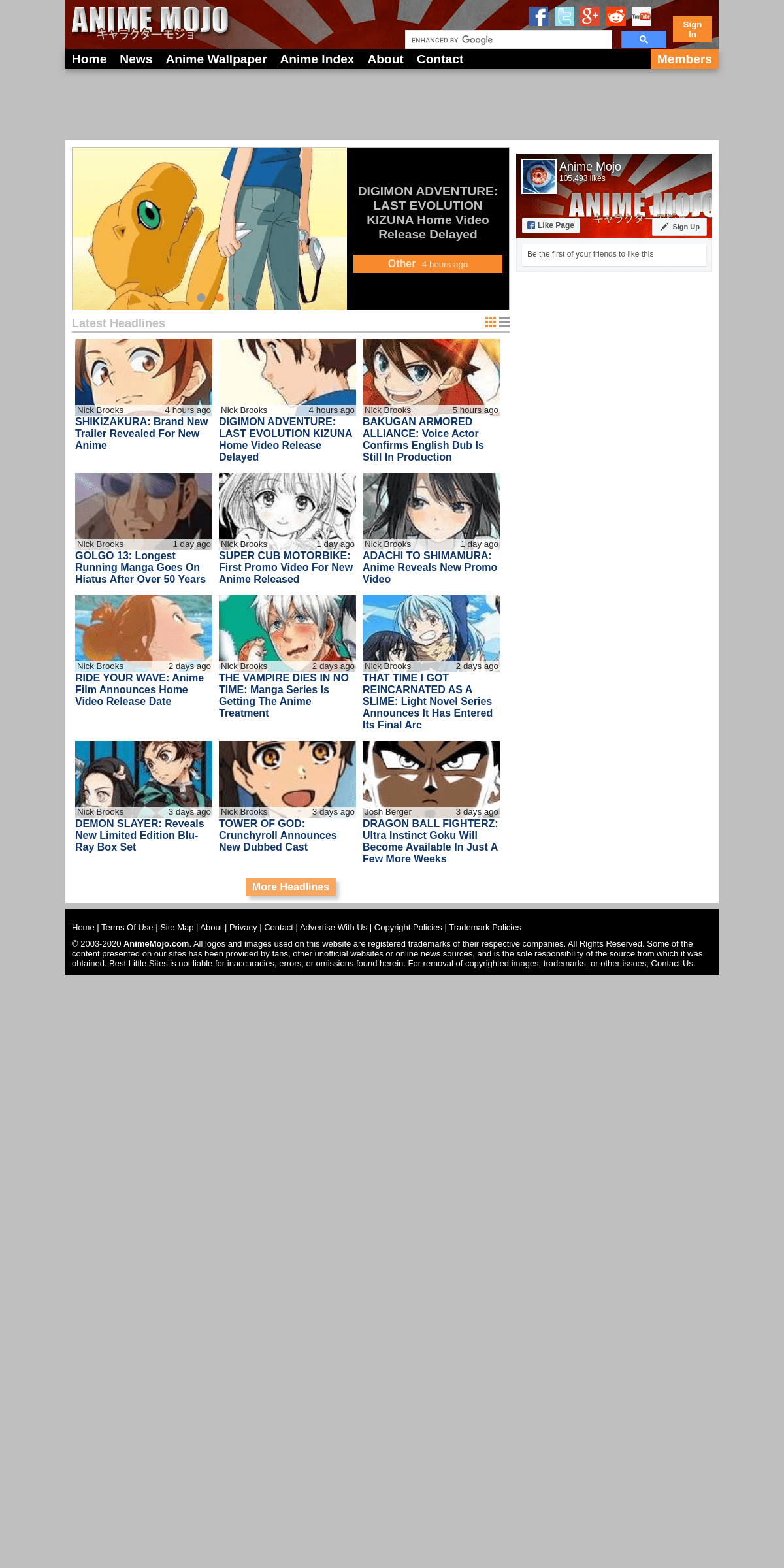 A complete backup of animemojo.com