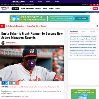 A complete backup of sportsradio610.radio.com/articles/dusty-baker-is-front-runner-to-become-new-astros-manager