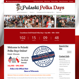 A complete backup of pulaskipolkadays.com
