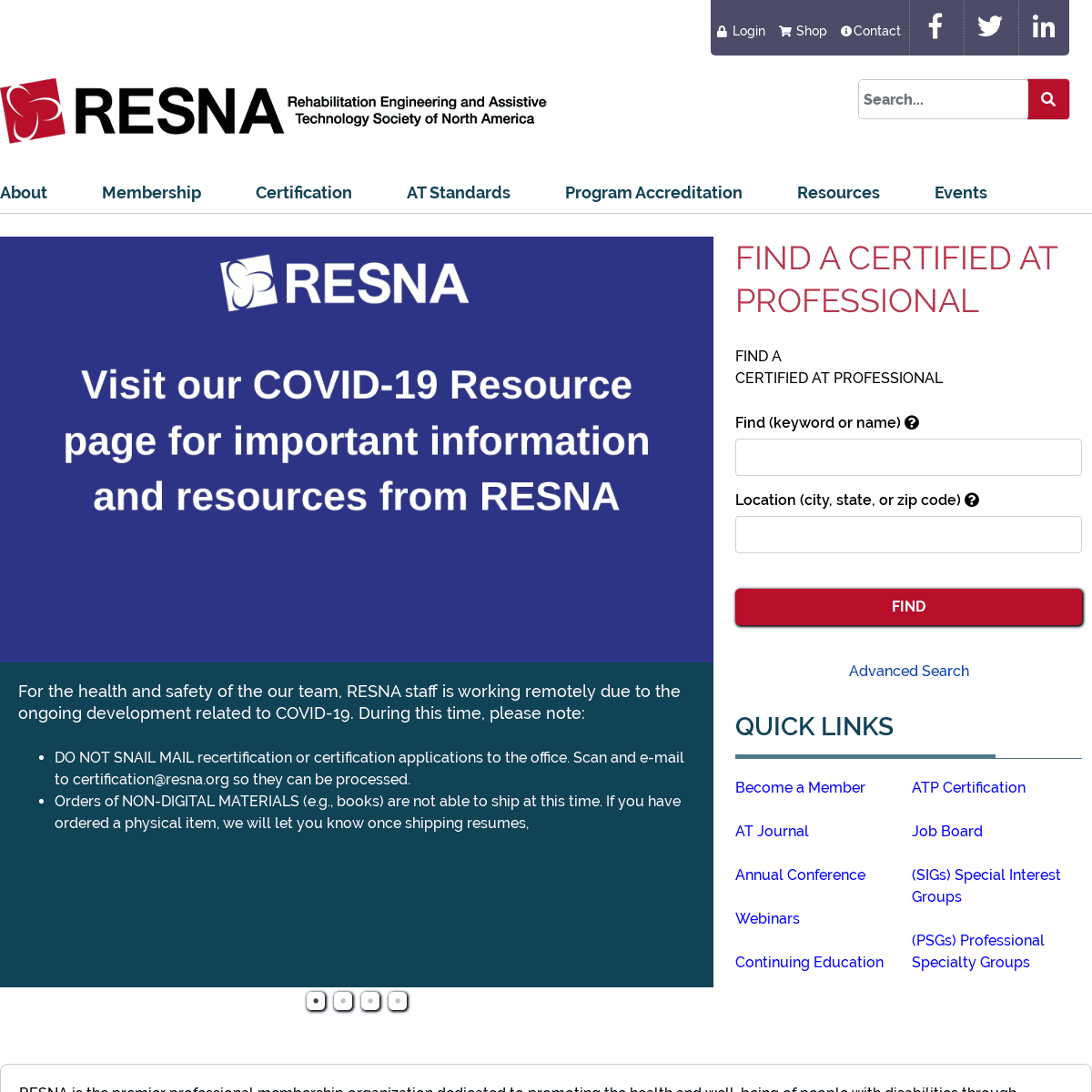 A complete backup of resna.org