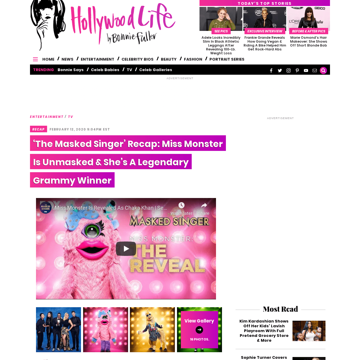A complete backup of hollywoodlife.com/2020/02/12/chaka-khan-miss-monster-the-masked-singer-episode-3-recap/