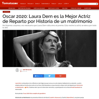 A complete backup of www.tomatazos.com/noticias/416441/Oscar-2020-Laura-Dern-es-la-Mejor-Actriz-de-Reparto-por-Historia-de-un-ma