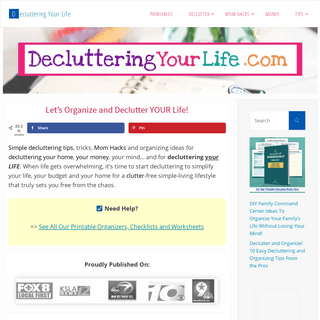 A complete backup of declutteringyourlife.com