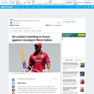 A complete backup of www.espncricinfo.com/series/19745/preview/1213871/sri-lanka-vs-west-indies-1st-odi-west-indies-in-sri-lanka