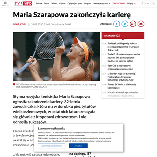 A complete backup of www.tvp.info/46844549/maria-szarapowa-zakonczyla-kariere