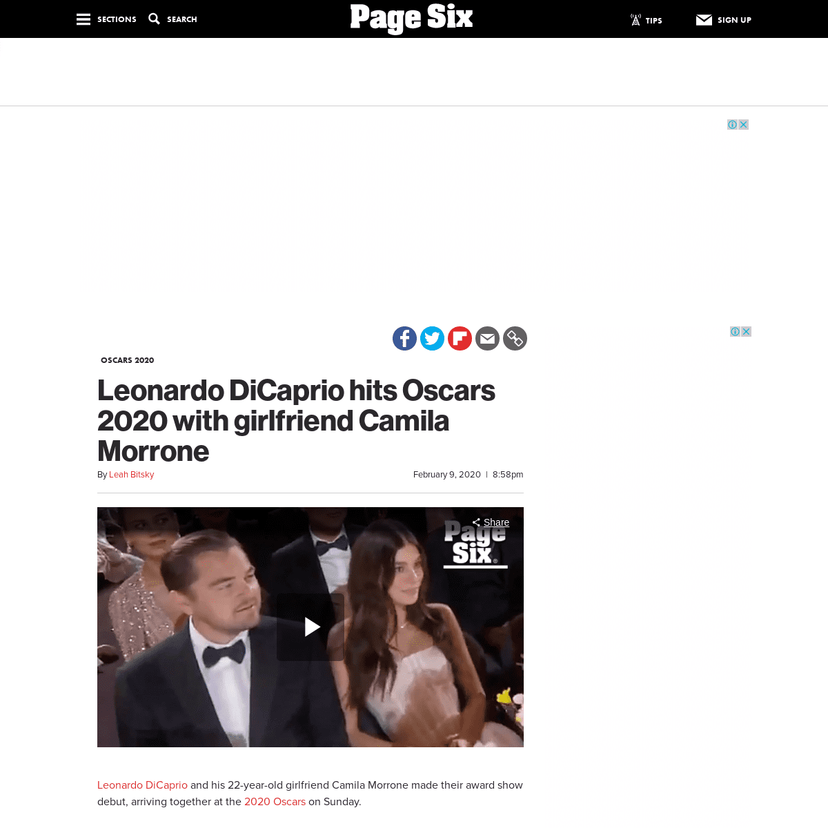A complete backup of pagesix.com/2020/02/09/leonardo-dicaprio-hits-oscars-2020-with-girlfriend-camila-morrone/