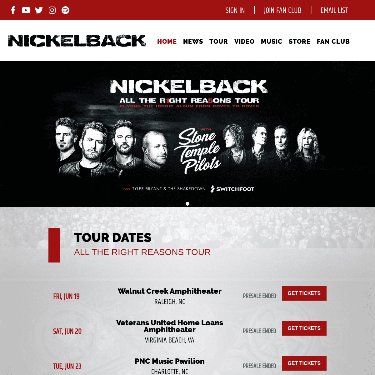 A complete backup of nickelback.com