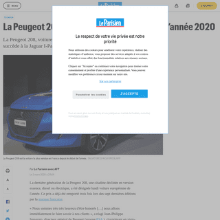 A complete backup of www.leparisien.fr/economie/la-peugeot-208-elue-voiture-europeenne-de-l-annee-2020-02-03-2020-8271084.php