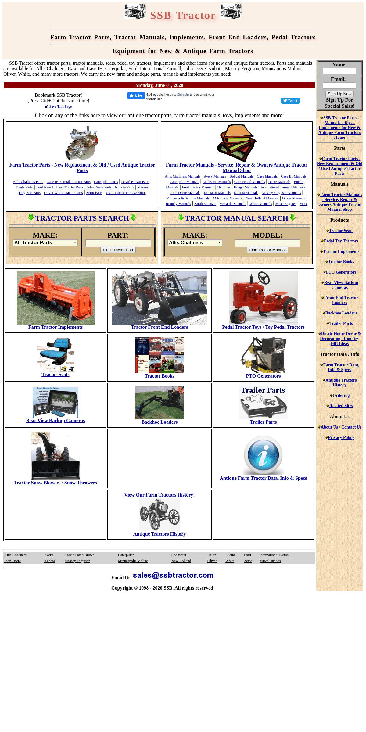 A complete backup of ssbtractor.com