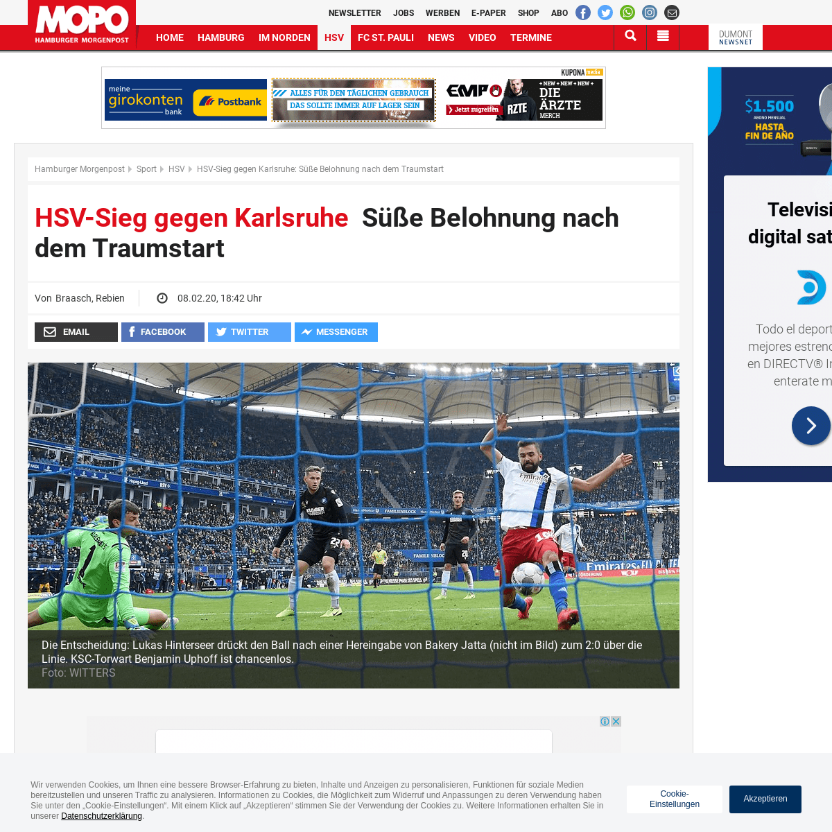 A complete backup of www.mopo.de/sport/hsv/hsv-sieg-gegen-karlsruhe-suesse-belohnung-nach-dem-traumstart-36207138