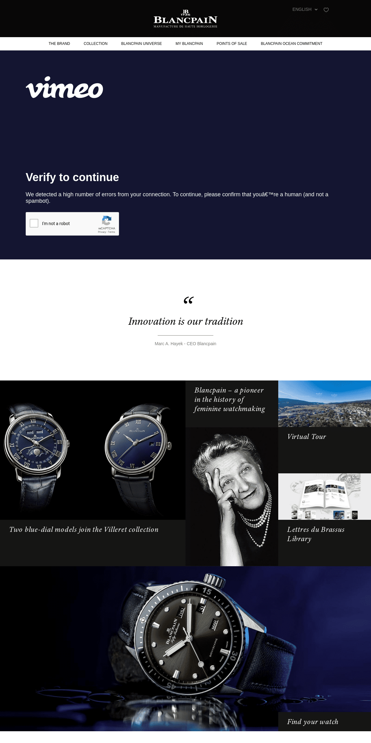 A complete backup of blancpain.com