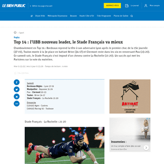 A complete backup of www.bienpublic.com/sport/2020/02/15/top-14-l-ubb-fait-tomber-le-lou