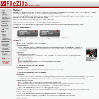 A complete backup of filezilla-project.org