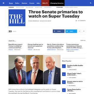 A complete backup of thehill.com/homenews/campaign/482669-three-senate-primaries-to-watch-on-super-tuesday