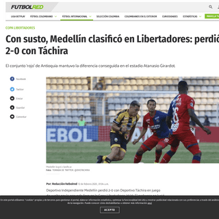 A complete backup of www.futbolred.com/copa-libertadores/medellin-vs-tachira-clasificacion-resultado-en-copa-libertadores-2020-f