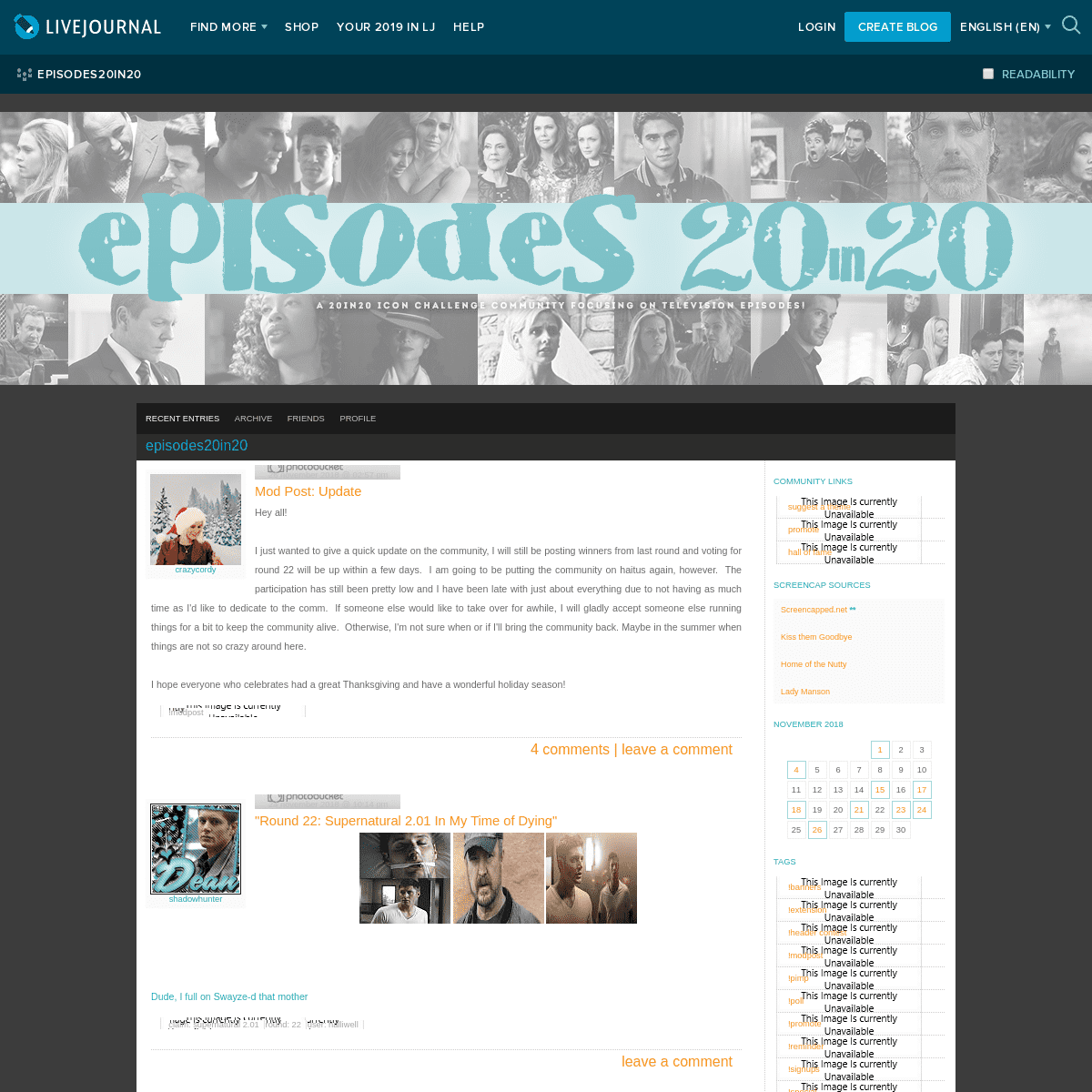 A complete backup of episodes20in20.livejournal.com