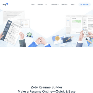 A complete backup of zety.com