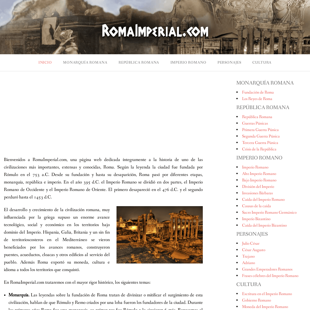 A complete backup of romaimperial.com