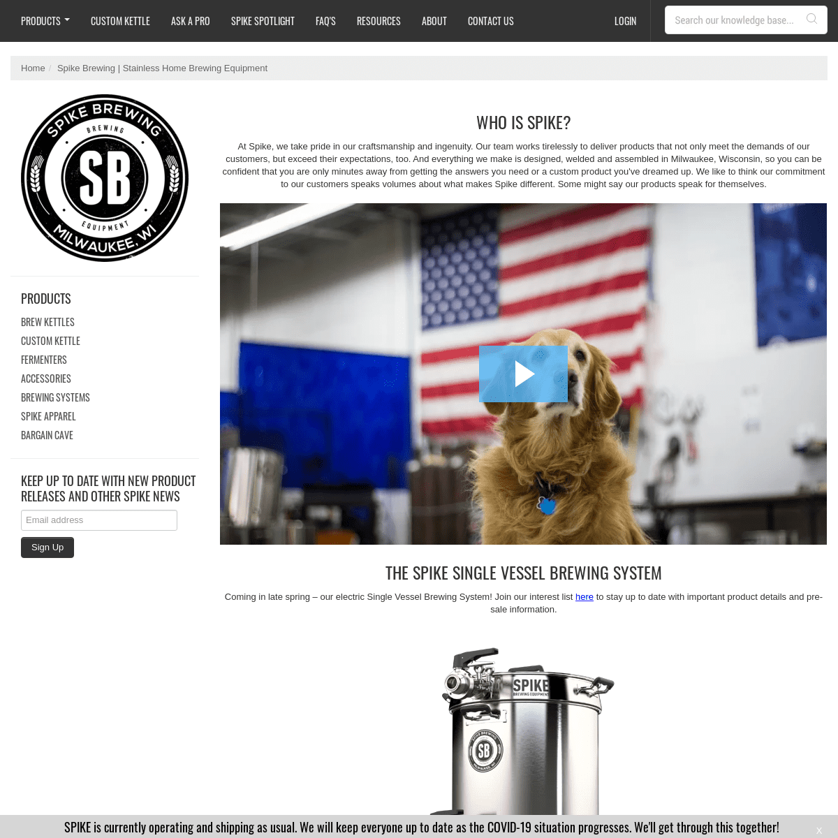 A complete backup of spikebrewing.com