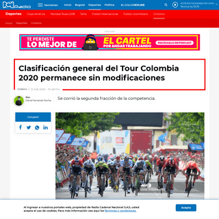 A complete backup of www.rcnradio.com/deportes/ciclismo/clasificacion-general-del-tour-colombia-2020-permanece-sin-modificacione