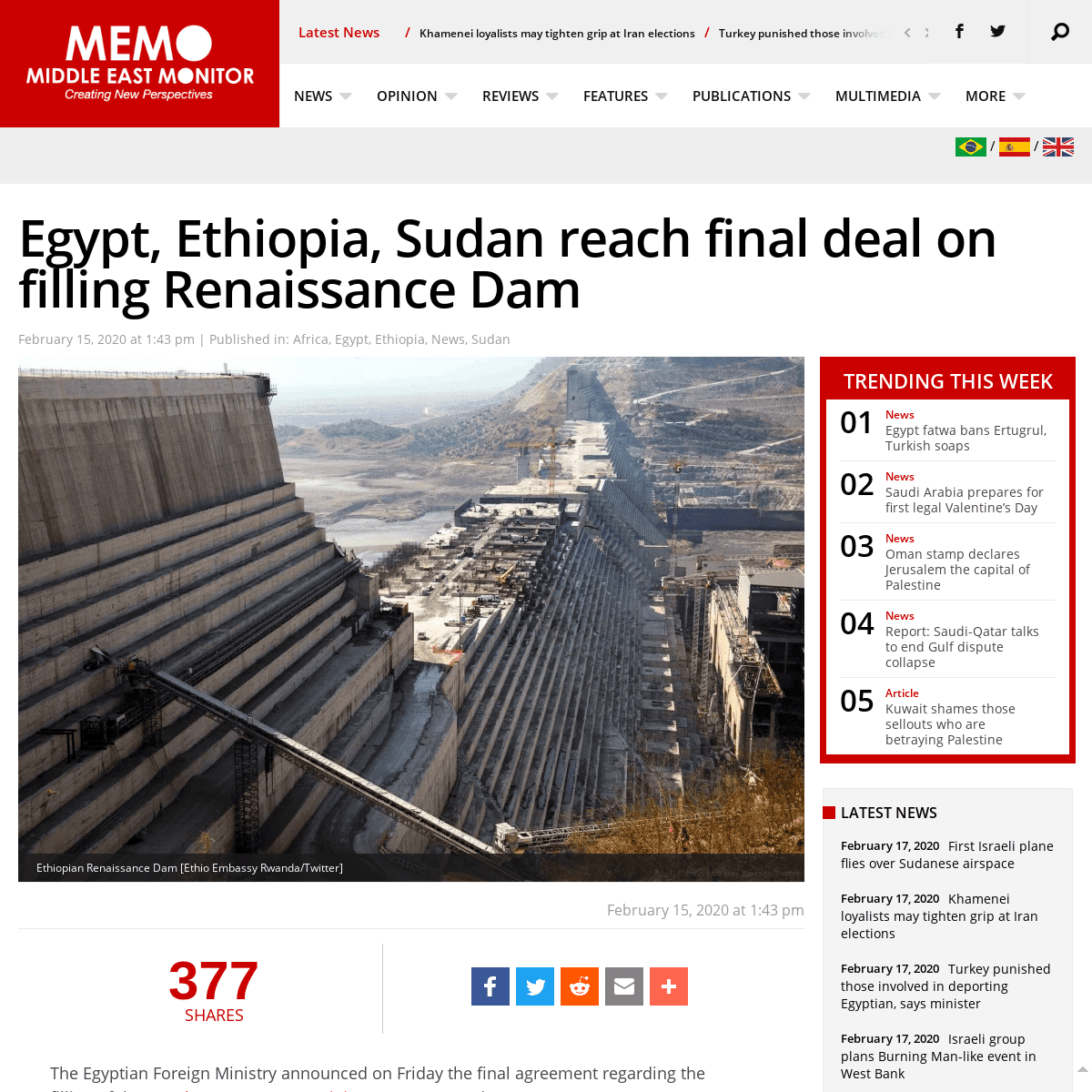A complete backup of www.middleeastmonitor.com/20200215-egypt-ethiopia-sudan-reach-final-deal-on-filling-renaissance-dam/