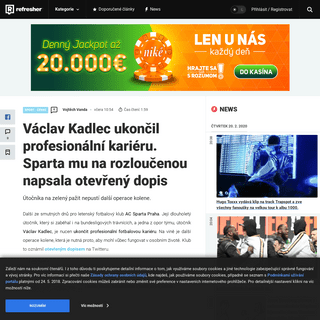 A complete backup of refresher.cz/80908-Vaclav-Kadlec-ukoncil-profesionalni-karieru-Sparta-mu-na-rozloucenou-napsala-otevreny-do