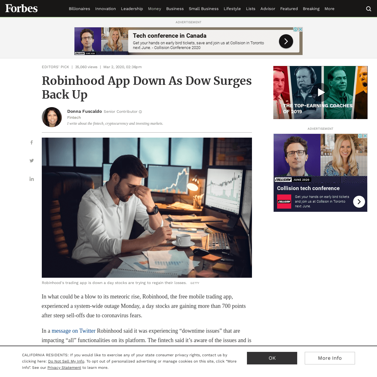 A complete backup of www.forbes.com/sites/donnafuscaldo/2020/03/02/robinhood-app-down-as-dow-surges-back-up/