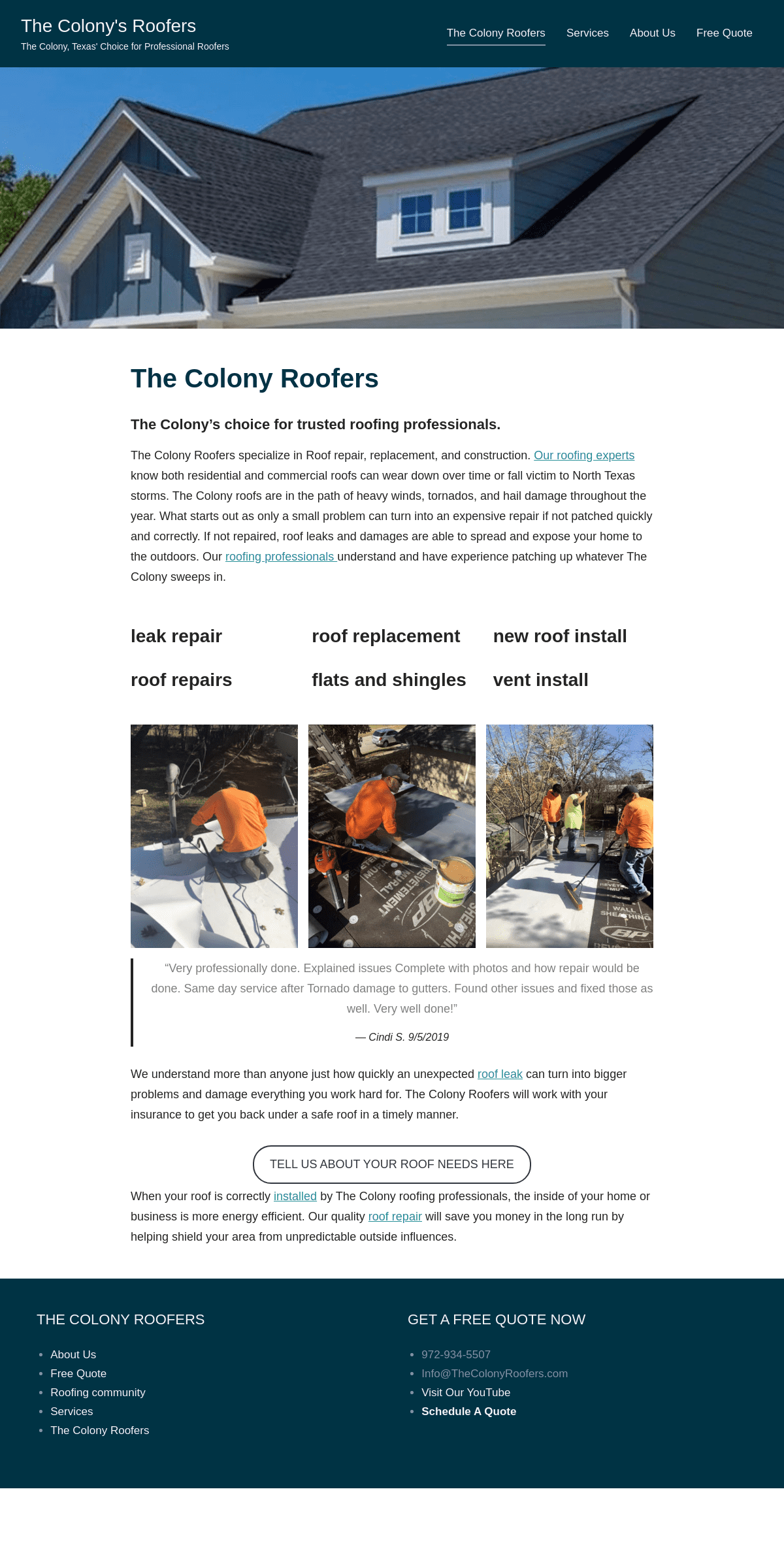 A complete backup of thecolonyroofers.com