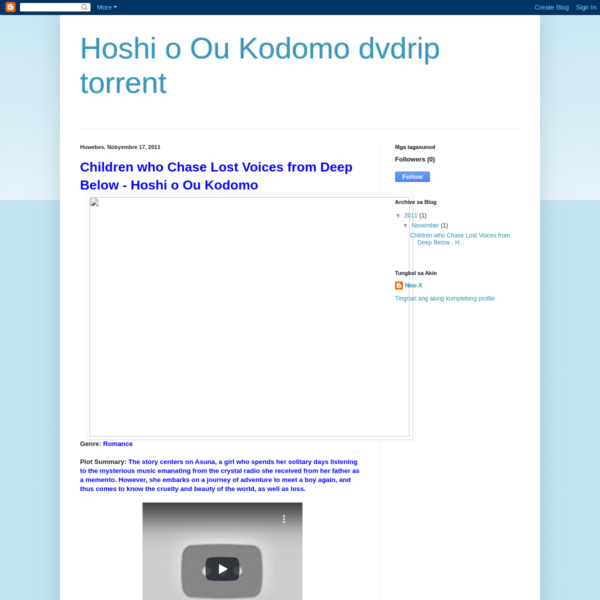A complete backup of hoshi-o-ou-kodomo.blogspot.com
