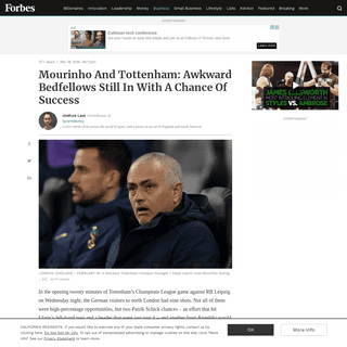 A complete backup of www.forbes.com/sites/joshualaw/2020/02/19/mourinho-and-tottenham-awkward-bedfellows-still-in-with-a-chance-