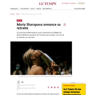 A complete backup of www.letemps.ch/sport/maria-sharapova-annonce-retraite