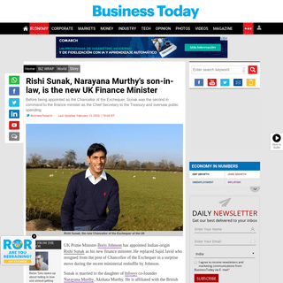 A complete backup of www.businesstoday.in/current/world/rishi-sunak-narayan-murthy-son-in-law-is-the-new-uk-finance-minister/sto