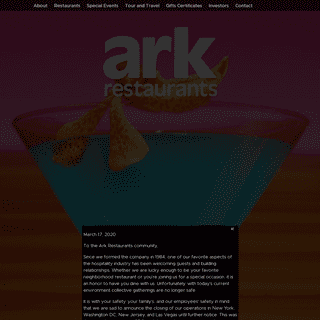 A complete backup of arkrestaurants.com