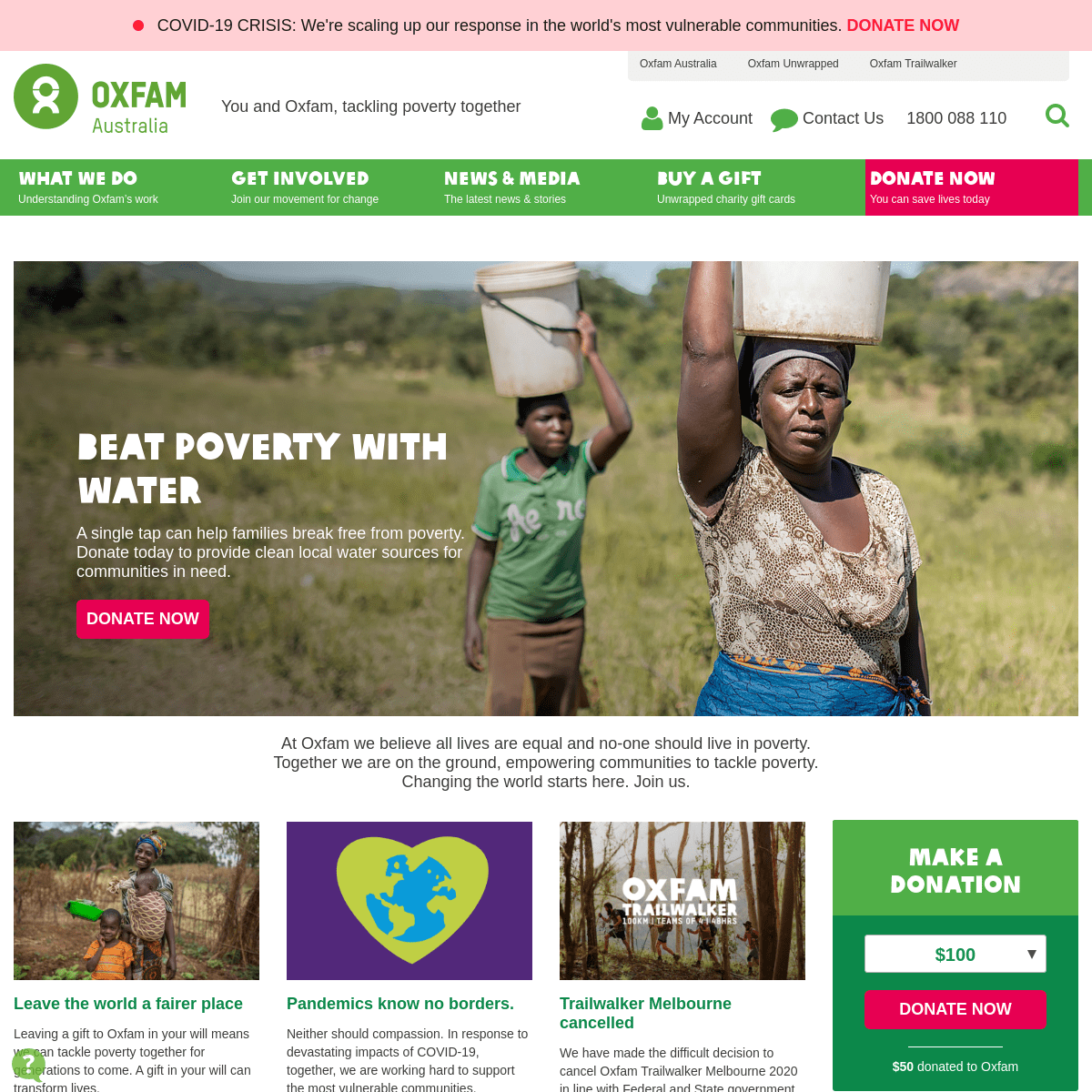 A complete backup of oxfam.org.au
