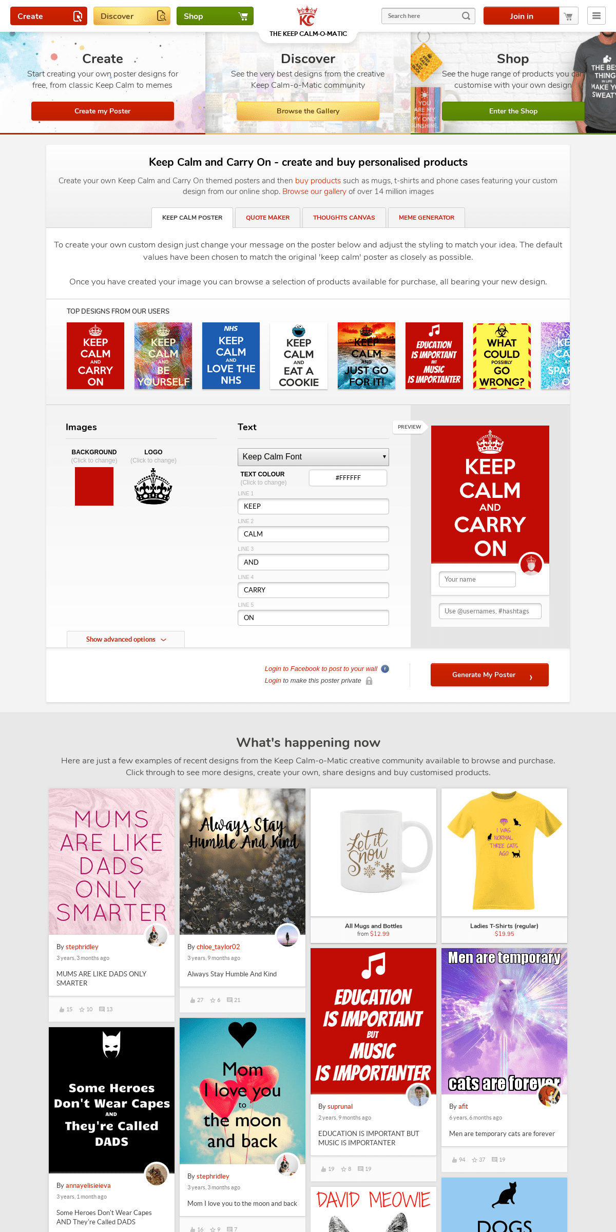 A complete backup of keepcalm-o-matic.co.uk