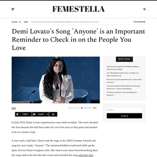 A complete backup of www.femestella.com/demi-lovato-song-anyone-grammys-performance-overdose-mental-health/