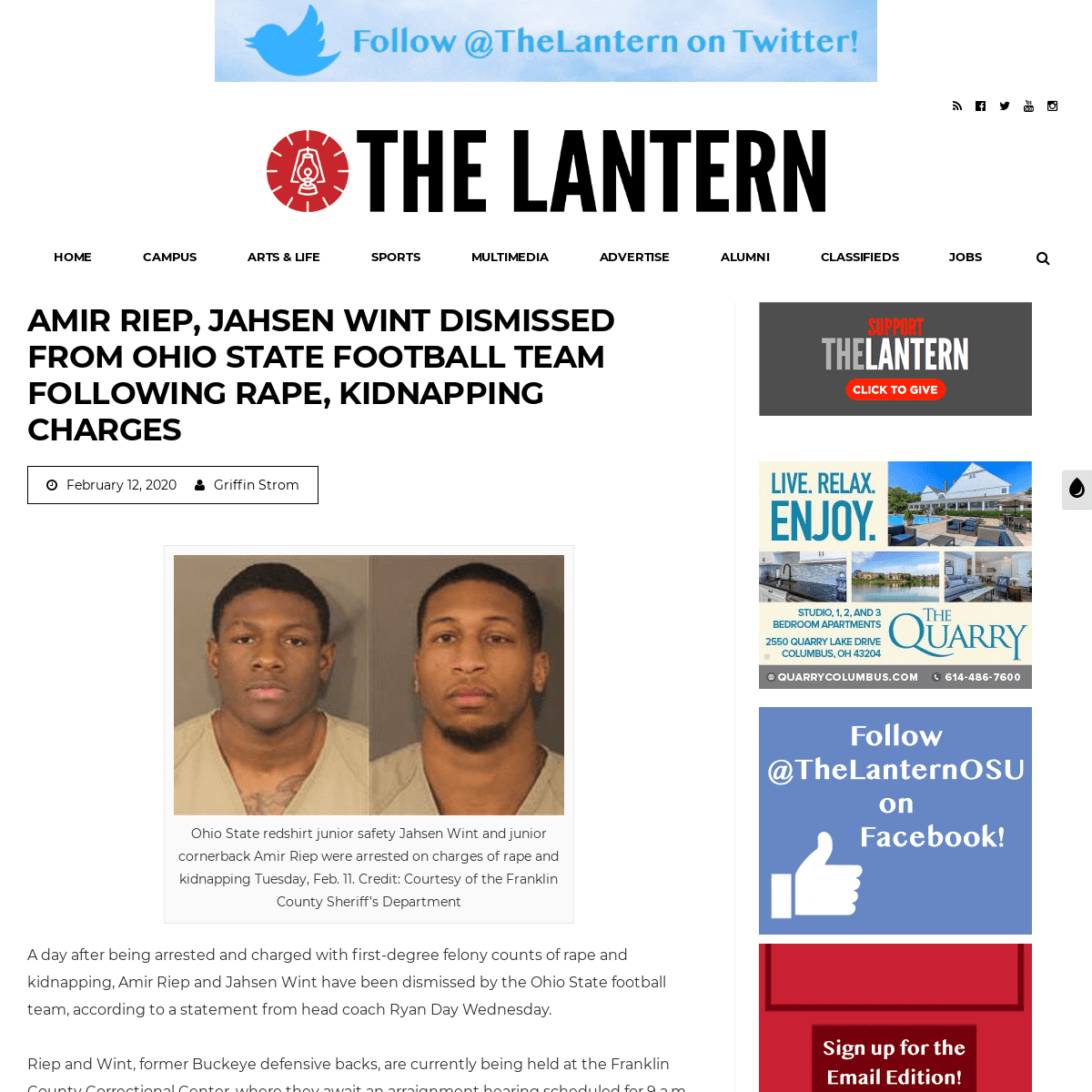 A complete backup of www.thelantern.com/2020/02/ohio-state-football-amir-riep-jahsen-wint-dismissed-from-ohio-state-football-tea
