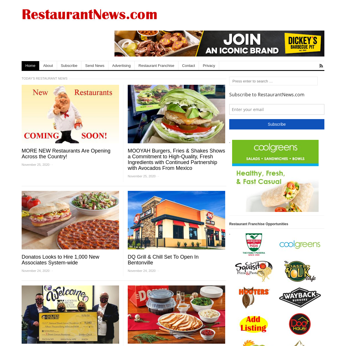 A complete backup of restaurantnews.com