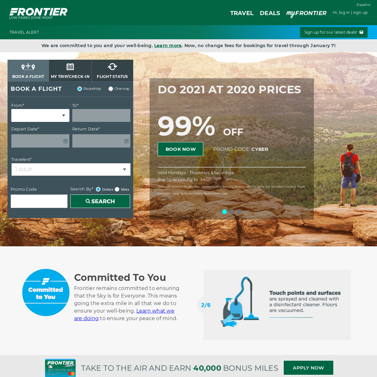 A complete backup of frontierairlines.com