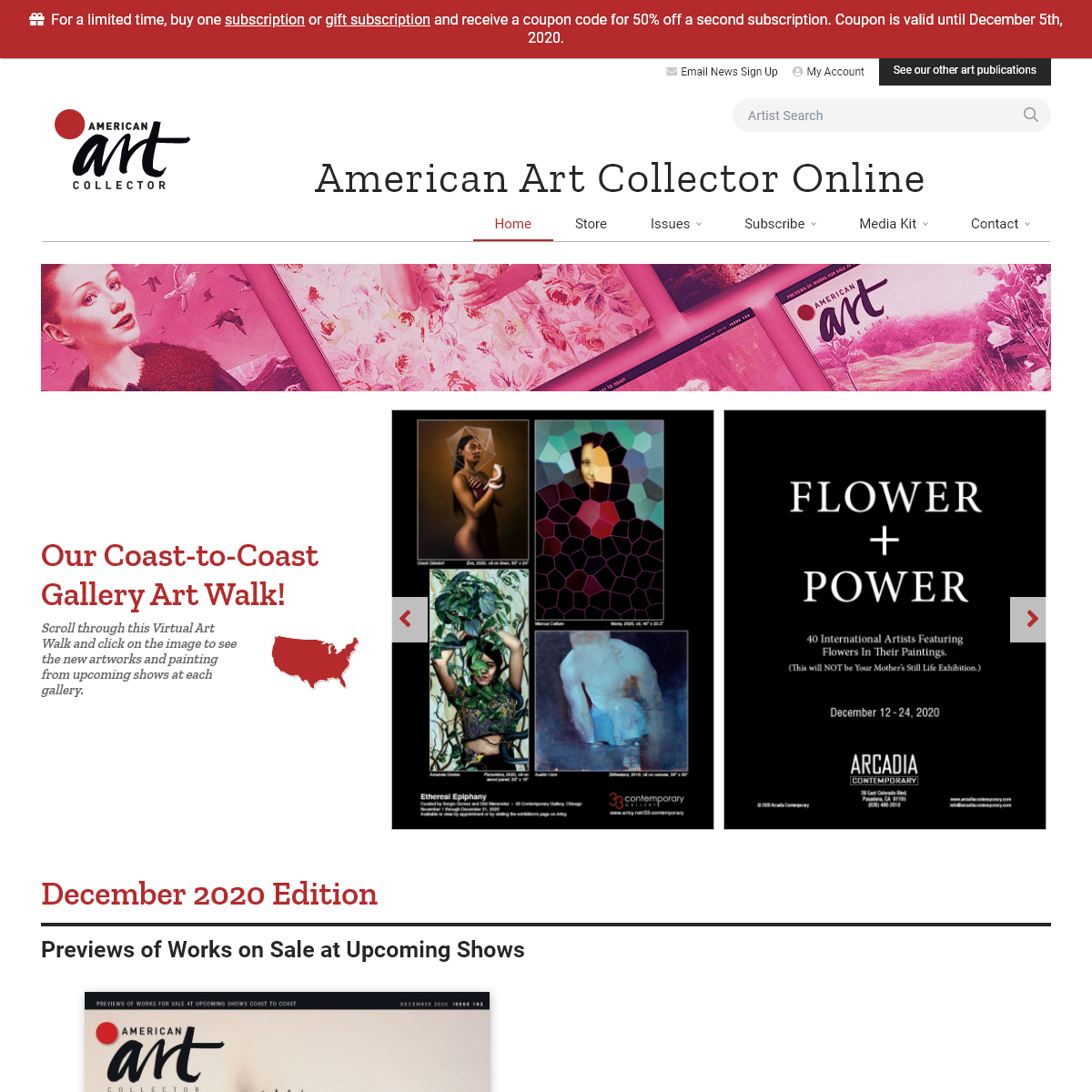 A complete backup of americanartcollector.com
