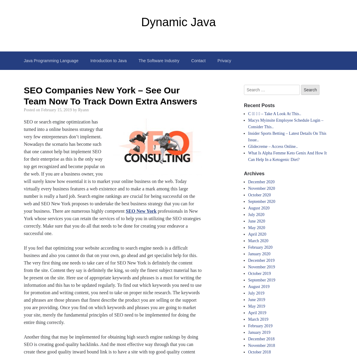 A complete backup of dynamicjava.org
