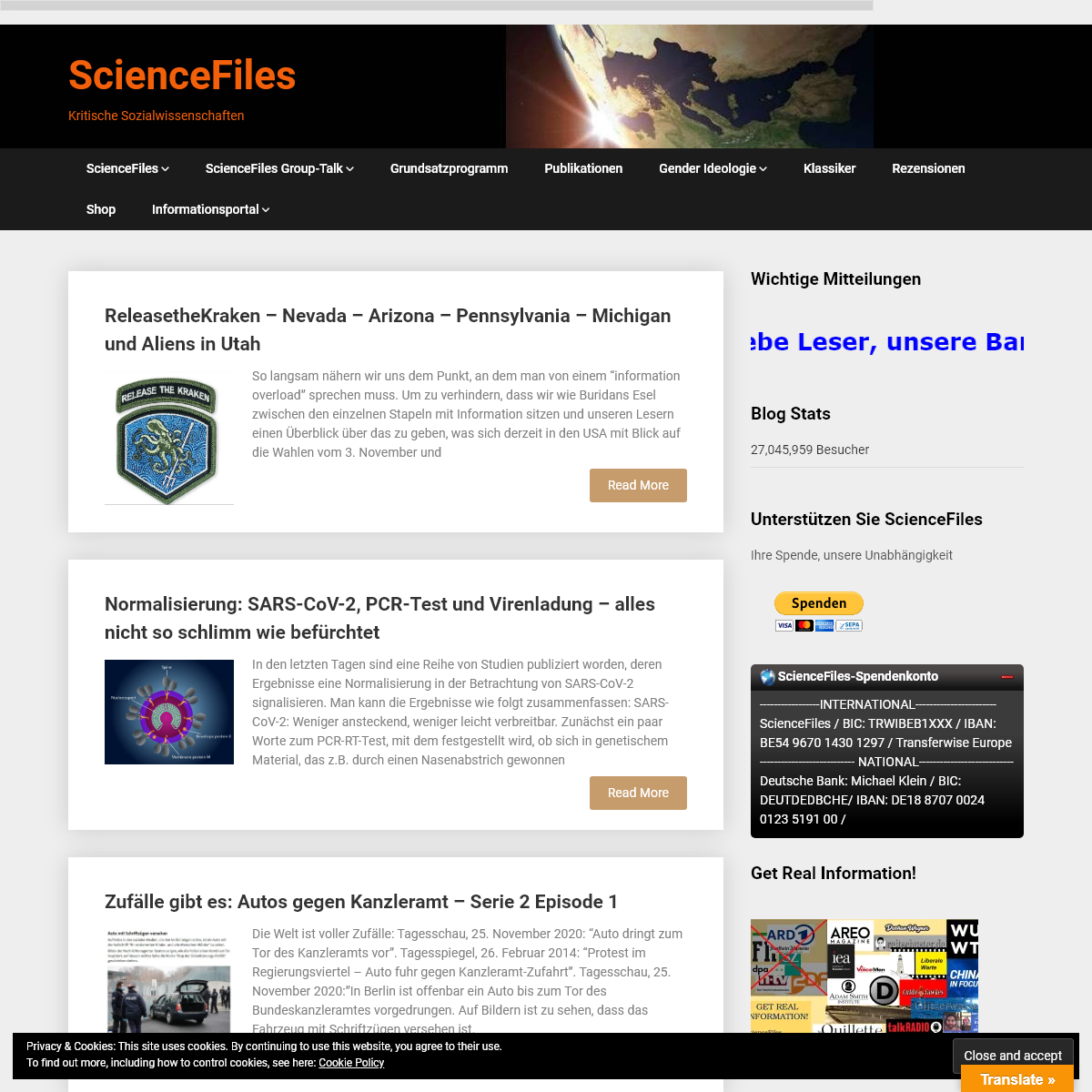 A complete backup of sciencefiles.org