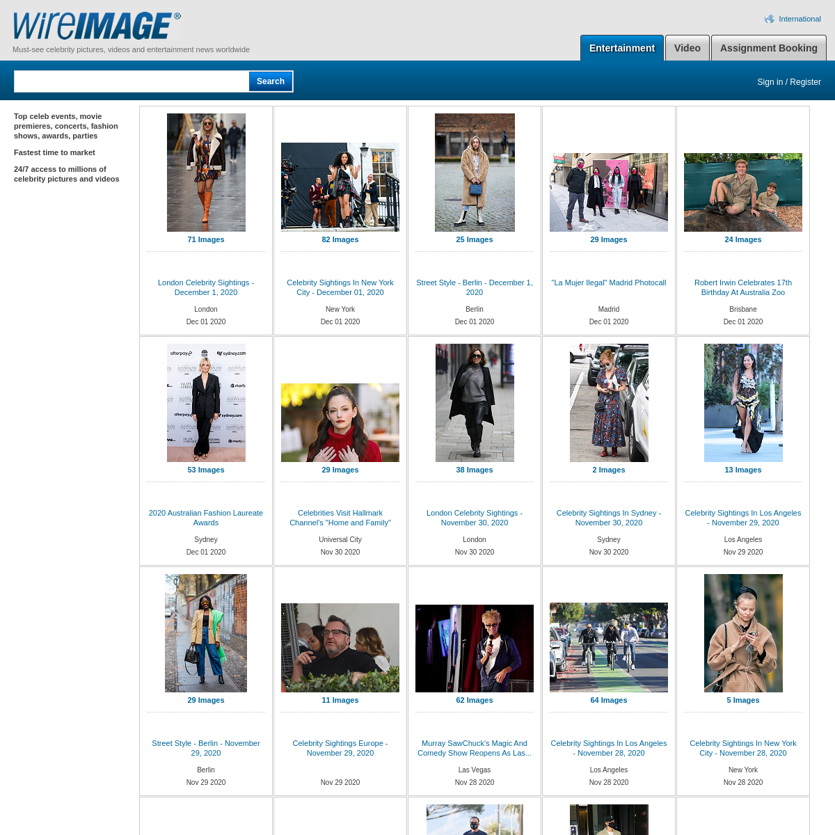 A complete backup of wireimage.com