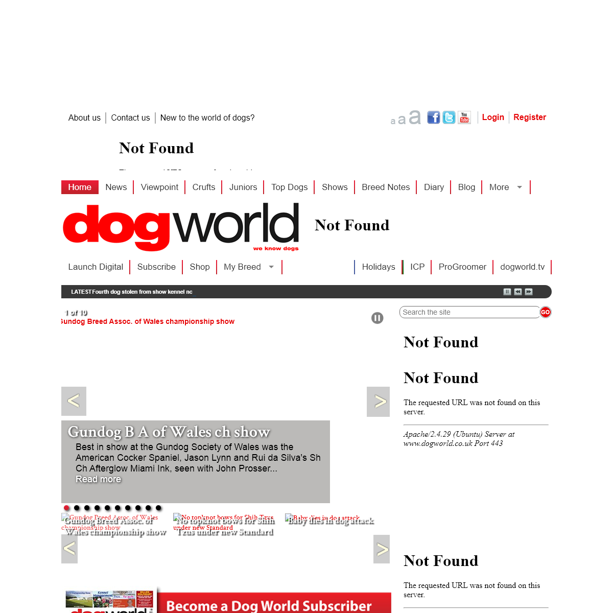 A complete backup of dogworld.co.uk