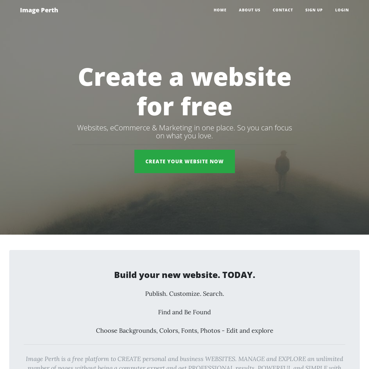 Create a website for free - Image Perth